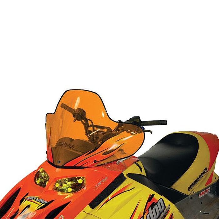 Powermadd POWERMADD COBRA WINDSHIELD SKIDOO REV, HIGH (14.5"), ORANGE TINT W/FLAMES (13044)