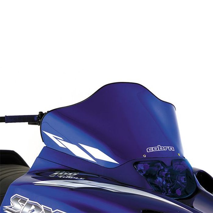 Powermadd POWERMADD COBRA WINDSHIELD YAMAHA SRX, LOW (13.5"), BLUE W/STROBES (14221)