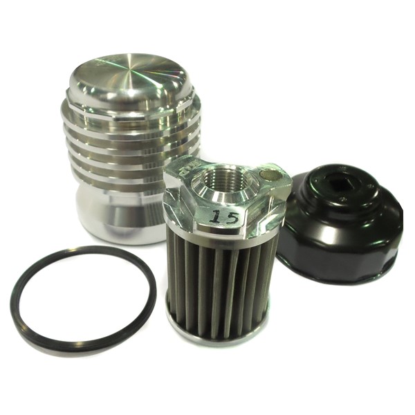 K&P Stainless Steel Reusable Oil Filter (3/4" x 16 Tread) Machine