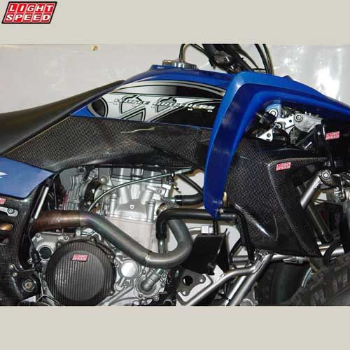 Light Speed atv carbon fiber radiator shrouds