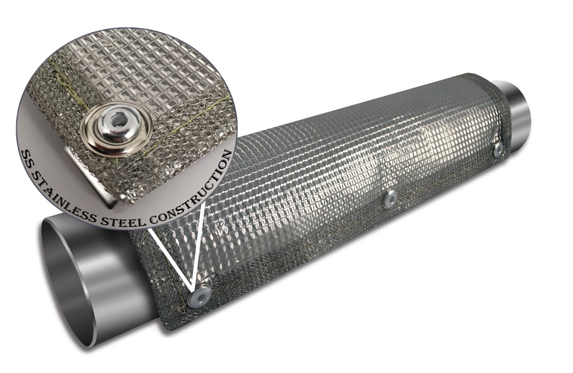 Thermo Tec Stainless Steel Clamp On Heat Shield Splash n Dirt